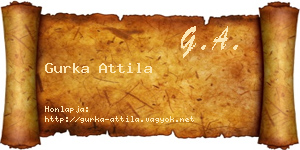 Gurka Attila névjegykártya