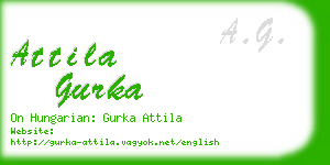 attila gurka business card